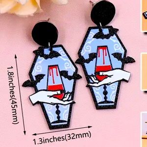 New Halloween Ghost Earrings Cute Acrylic Handmade Jewelry